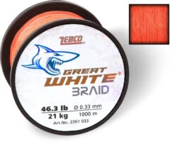 ZEBCO Great White Braid - Geflochtene Schnur - Orange -Angelausrüstung 23610334e9hxKSKYOIMk 1280x1280