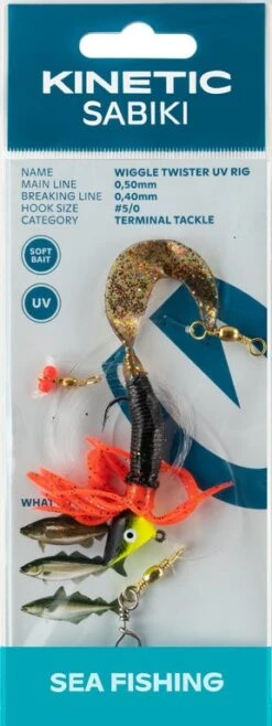 Kinetic Sabiki Wiggle Twister UV Rig - Vorfach -Angelausrüstung F129 180 x1 Hidden 1280x1280