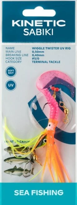 Kinetic Sabiki Wiggle Twister UV Rig - Vorfach -Angelausrüstung F129 205 x1 Hidden 1280x1280
